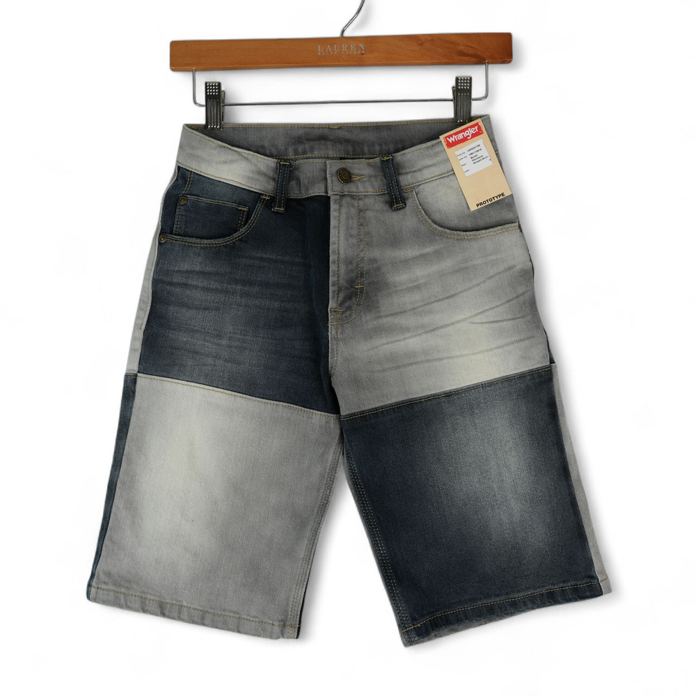Wrangler Shorts Boys 25x10.5 Patchwork‎ Bandit Prototype Straight Leg Adjustable